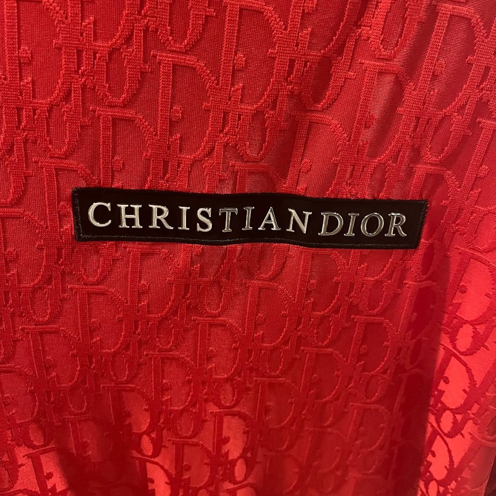 Red Christian Dior Oblique mens T shirt